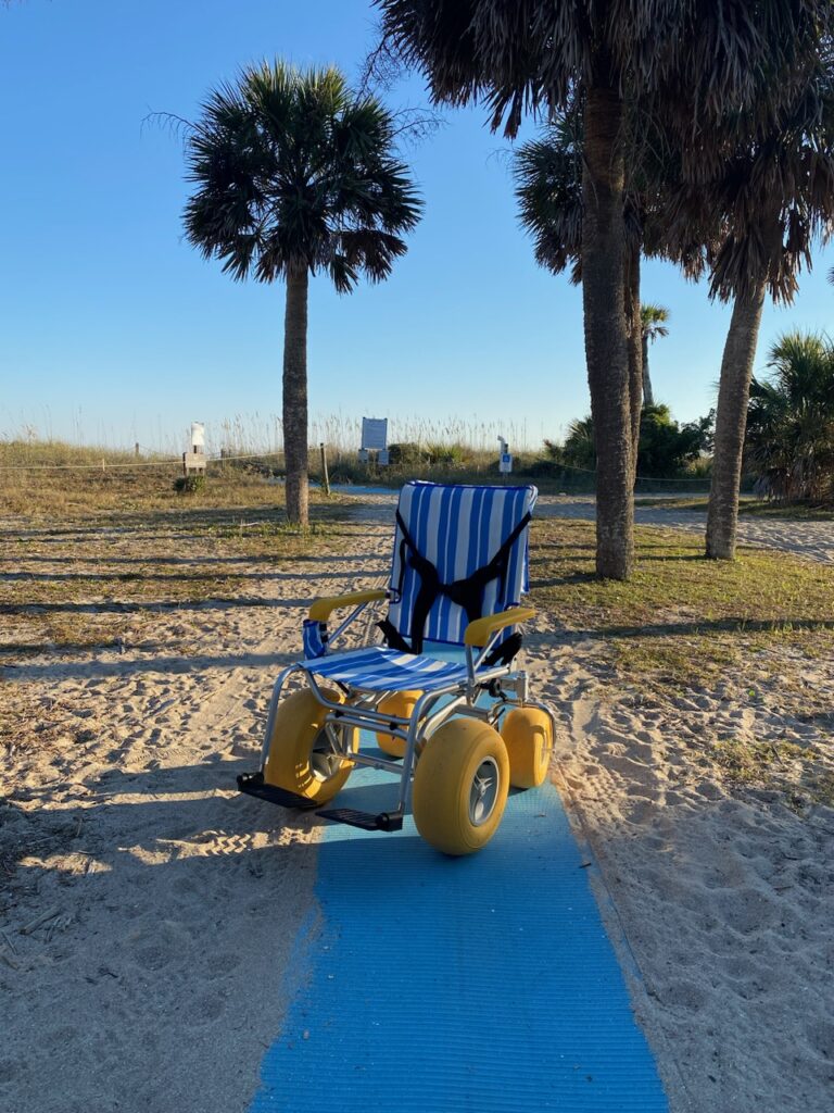 photo of beach wheelchair